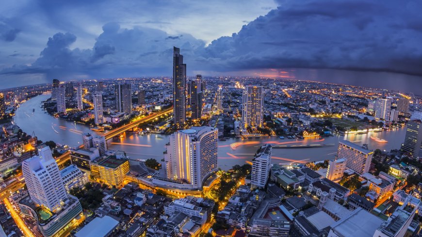 泰国曼谷城市夜景风景壁纸