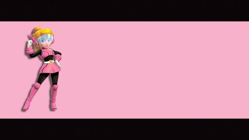 视频游戏角色 公主桃子 超级马里奥 粉红色背景壁纸 